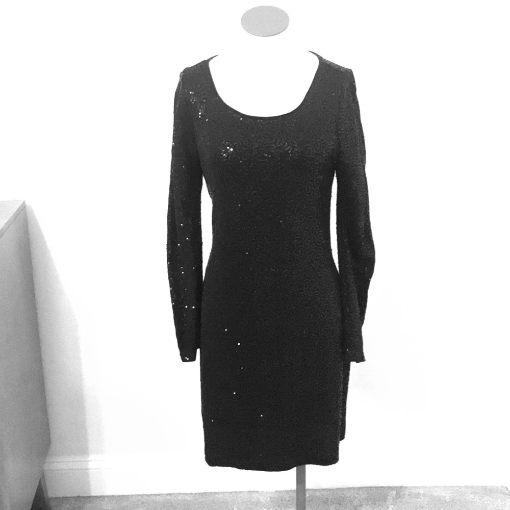 Express brand black sequined dress